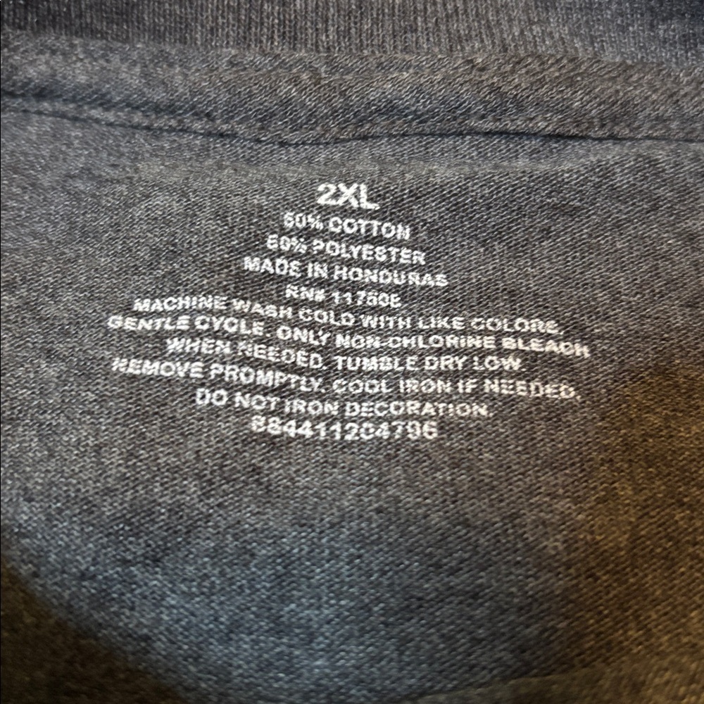 Leg Day Turkey Leg Funny Gym Graphic Tee Men’s 2XL Gray - Picture 6 of 7